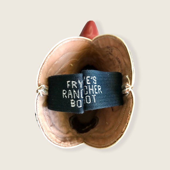 RARE 1950'S Frye Rancher Red/Brown Leather Cowboy Vintage Calf-High Boots - Picture 10 of 16